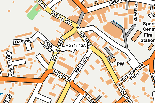 SY13 1SA map - OS OpenMap – Local (Ordnance Survey)