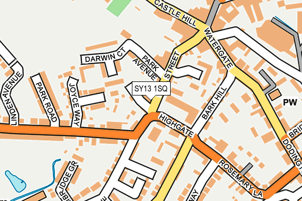 SY13 1SQ map - OS OpenMap – Local (Ordnance Survey)