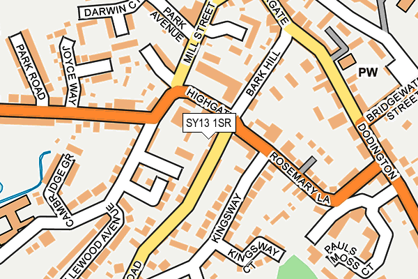 SY13 1SR map - OS OpenMap – Local (Ordnance Survey)