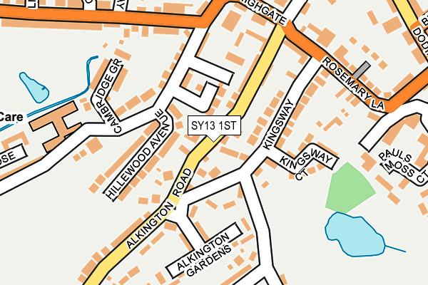 SY13 1ST map - OS OpenMap – Local (Ordnance Survey)