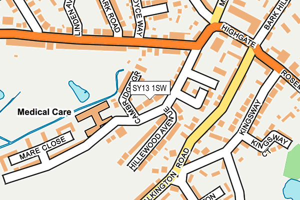 SY13 1SW map - OS OpenMap – Local (Ordnance Survey)