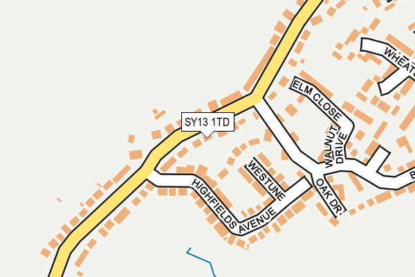 SY13 1TD map - OS OpenMap – Local (Ordnance Survey)