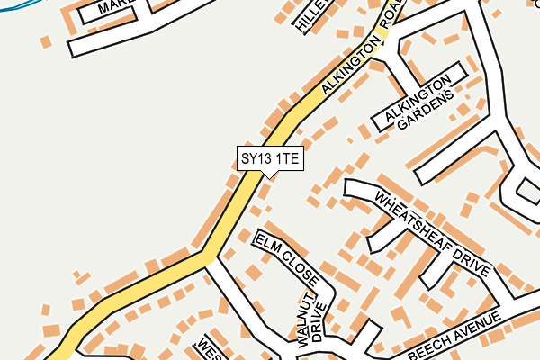 SY13 1TE map - OS OpenMap – Local (Ordnance Survey)