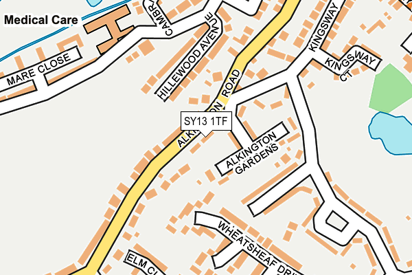 SY13 1TF map - OS OpenMap – Local (Ordnance Survey)