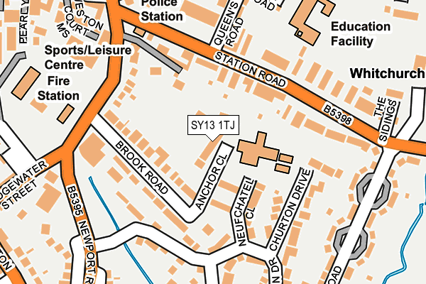 SY13 1TJ map - OS OpenMap – Local (Ordnance Survey)