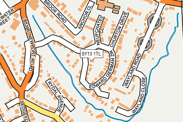 SY13 1TL map - OS OpenMap – Local (Ordnance Survey)