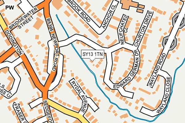 SY13 1TN map - OS OpenMap – Local (Ordnance Survey)