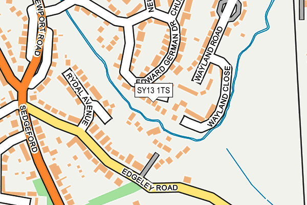 SY13 1TS map - OS OpenMap – Local (Ordnance Survey)