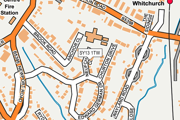 SY13 1TW map - OS OpenMap – Local (Ordnance Survey)