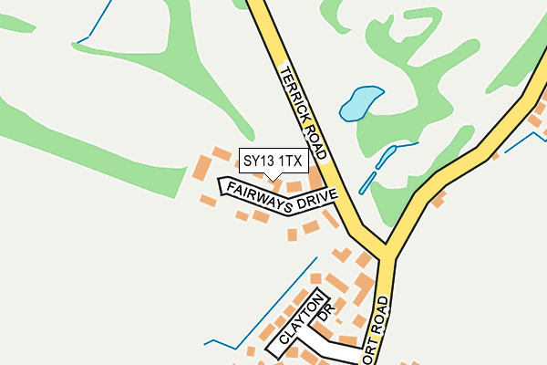 SY13 1TX map - OS OpenMap – Local (Ordnance Survey)