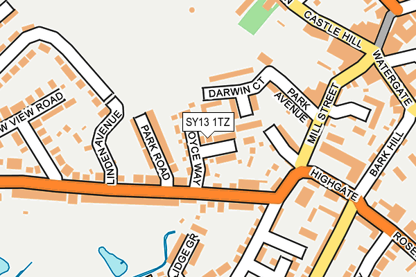 SY13 1TZ map - OS OpenMap – Local (Ordnance Survey)