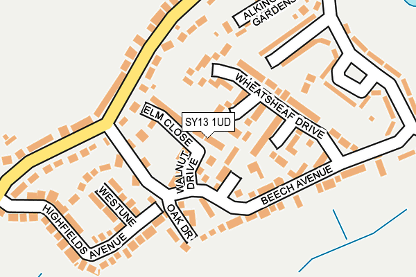 SY13 1UD map - OS OpenMap – Local (Ordnance Survey)