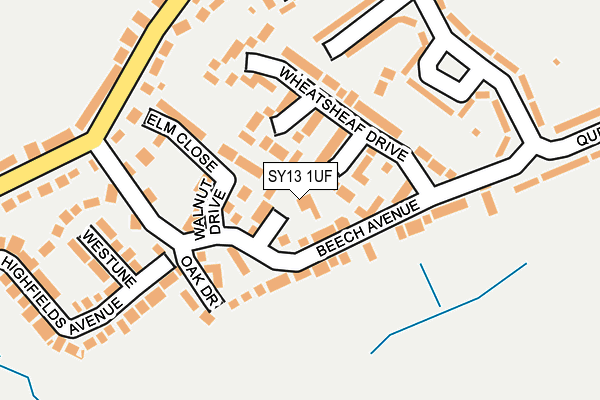 SY13 1UF map - OS OpenMap – Local (Ordnance Survey)