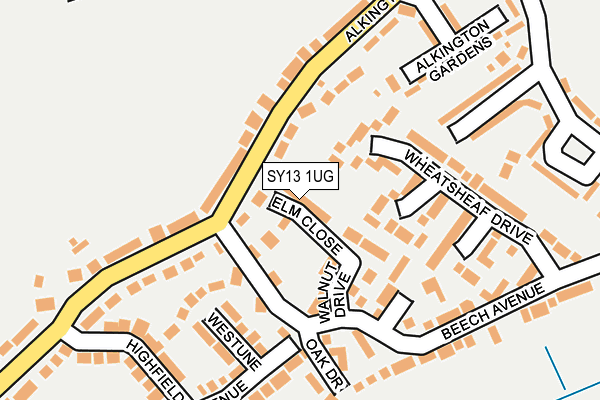 SY13 1UG map - OS OpenMap – Local (Ordnance Survey)