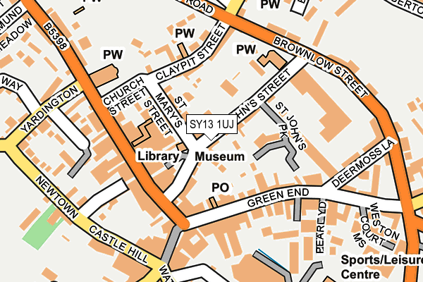 SY13 1UJ map - OS OpenMap – Local (Ordnance Survey)