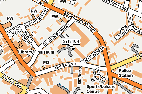 SY13 1UN map - OS OpenMap – Local (Ordnance Survey)