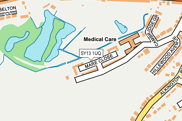 SY13 1UQ map - OS OpenMap – Local (Ordnance Survey)