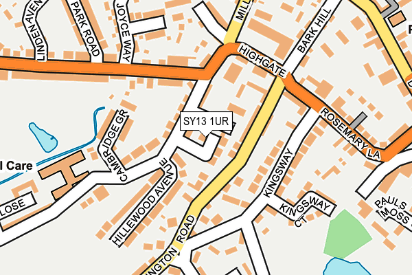 SY13 1UR map - OS OpenMap – Local (Ordnance Survey)