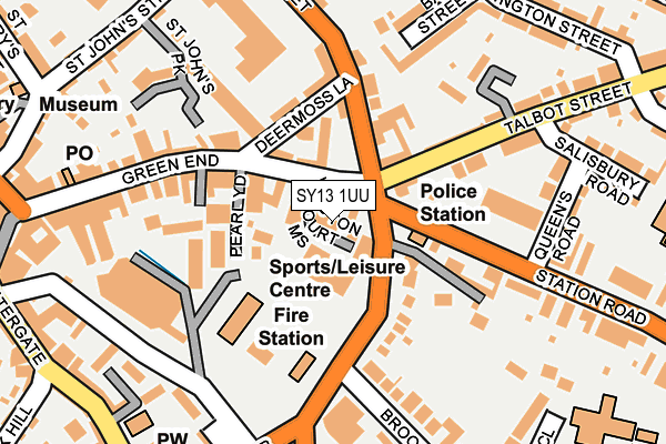 SY13 1UU map - OS OpenMap – Local (Ordnance Survey)