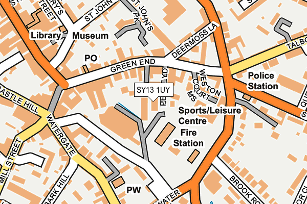 SY13 1UY map - OS OpenMap – Local (Ordnance Survey)