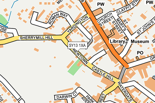 SY13 1XA map - OS OpenMap – Local (Ordnance Survey)