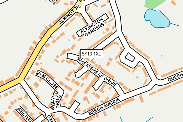 SY13 1XU map - OS OpenMap – Local (Ordnance Survey)