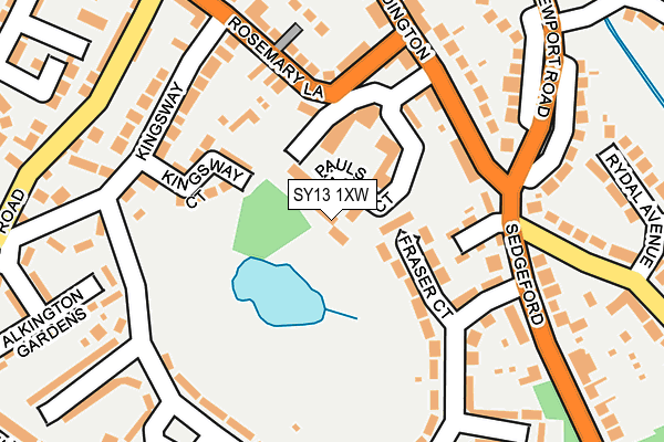 SY13 1XW map - OS OpenMap – Local (Ordnance Survey)