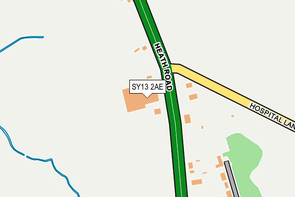 SY13 2AE map - OS OpenMap – Local (Ordnance Survey)
