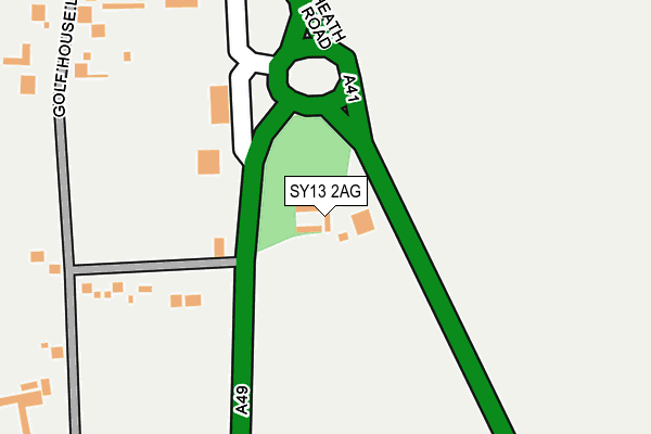 SY13 2AG map - OS OpenMap – Local (Ordnance Survey)