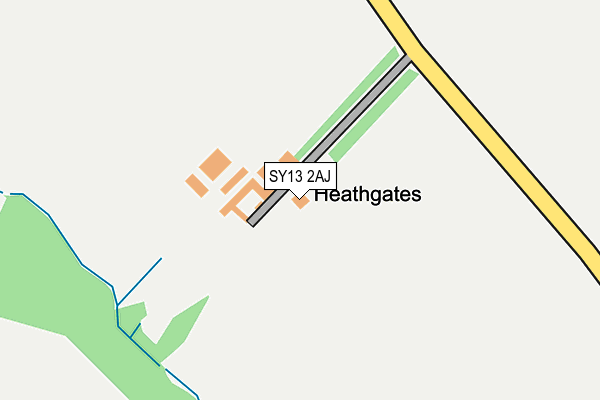 SY13 2AJ map - OS OpenMap – Local (Ordnance Survey)