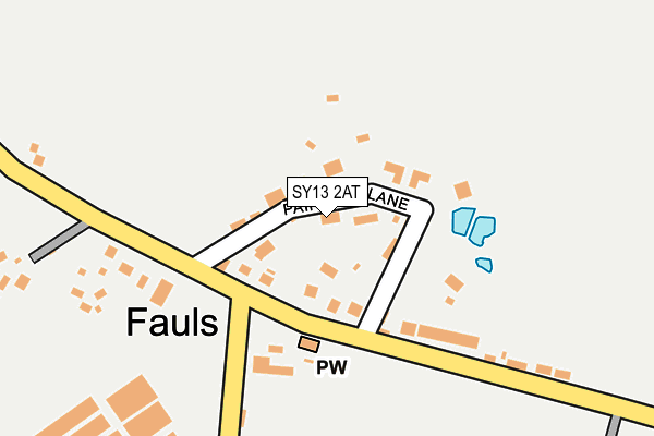 SY13 2AT map - OS OpenMap – Local (Ordnance Survey)