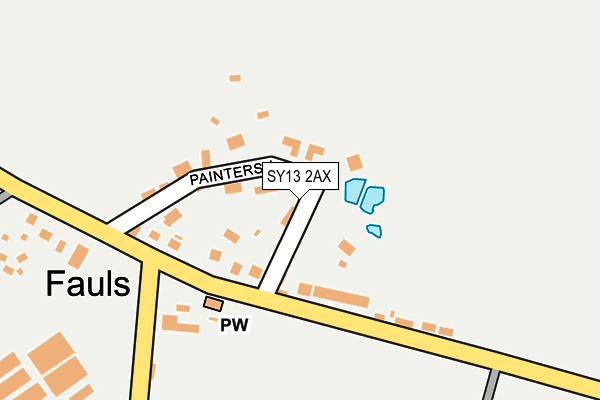 SY13 2AX map - OS OpenMap – Local (Ordnance Survey)