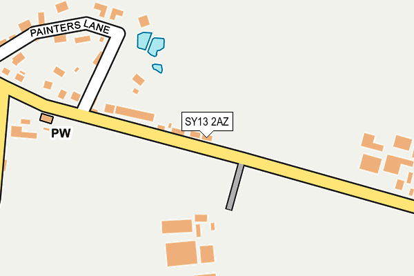 SY13 2AZ map - OS OpenMap – Local (Ordnance Survey)