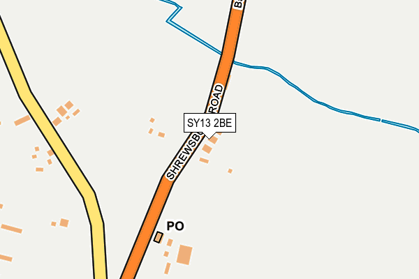 SY13 2BE map - OS OpenMap – Local (Ordnance Survey)