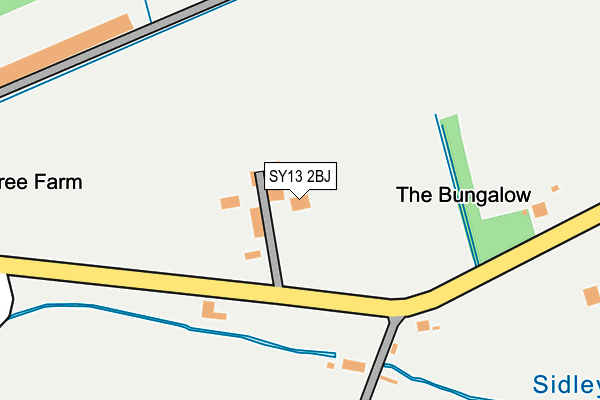 SY13 2BJ map - OS OpenMap – Local (Ordnance Survey)