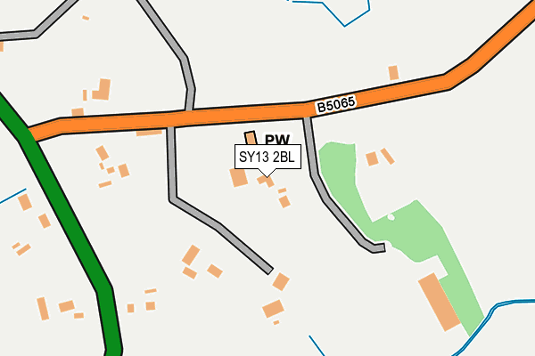 SY13 2BL map - OS OpenMap – Local (Ordnance Survey)