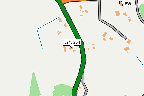 SY13 2BN map - OS OpenMap – Local (Ordnance Survey)