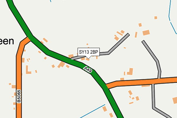 SY13 2BP map - OS OpenMap – Local (Ordnance Survey)