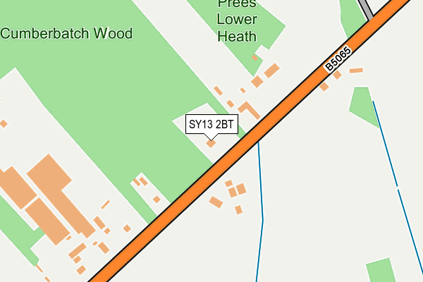 SY13 2BT map - OS OpenMap – Local (Ordnance Survey)