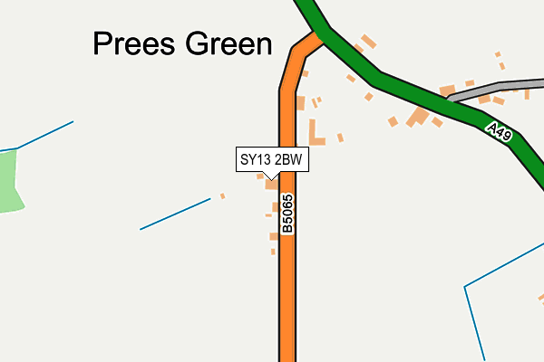 SY13 2BW map - OS OpenMap – Local (Ordnance Survey)