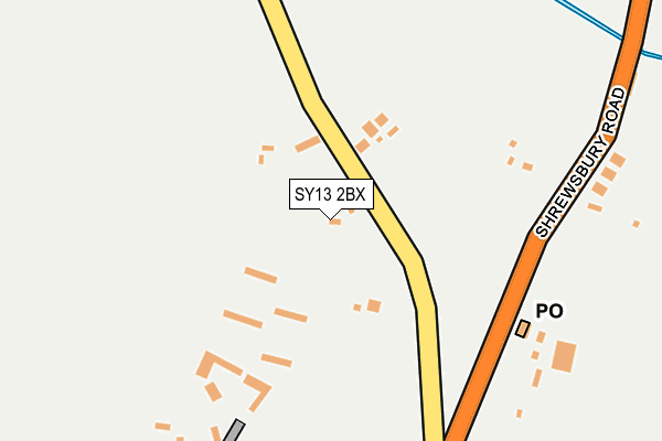 SY13 2BX map - OS OpenMap – Local (Ordnance Survey)