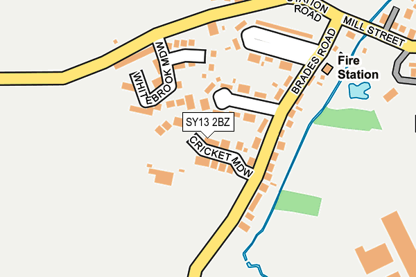 SY13 2BZ map - OS OpenMap – Local (Ordnance Survey)