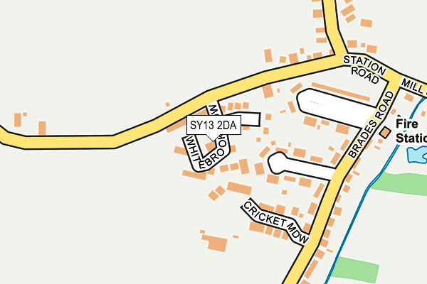 SY13 2DA map - OS OpenMap – Local (Ordnance Survey)