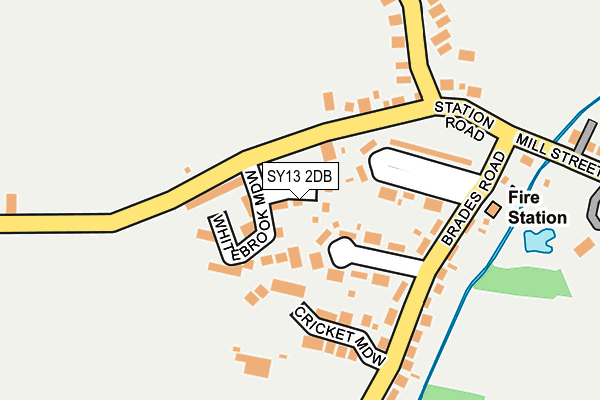 SY13 2DB map - OS OpenMap – Local (Ordnance Survey)