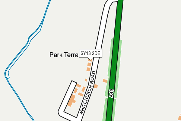 SY13 2DE map - OS OpenMap – Local (Ordnance Survey)