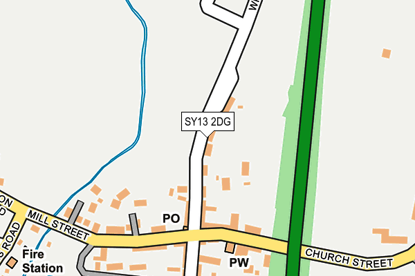 SY13 2DG map - OS OpenMap – Local (Ordnance Survey)