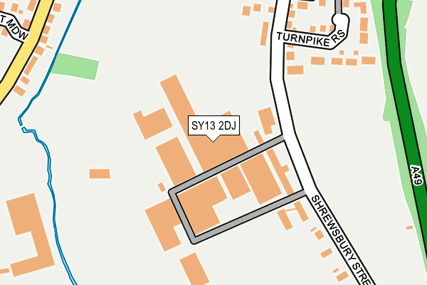 SY13 2DJ map - OS OpenMap – Local (Ordnance Survey)