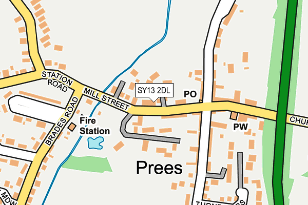 SY13 2DL map - OS OpenMap – Local (Ordnance Survey)