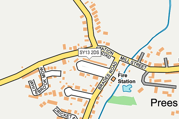 SY13 2DS map - OS OpenMap – Local (Ordnance Survey)