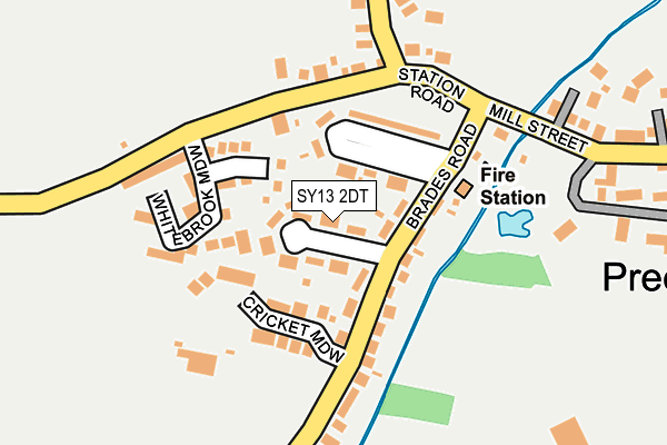 SY13 2DT map - OS OpenMap – Local (Ordnance Survey)